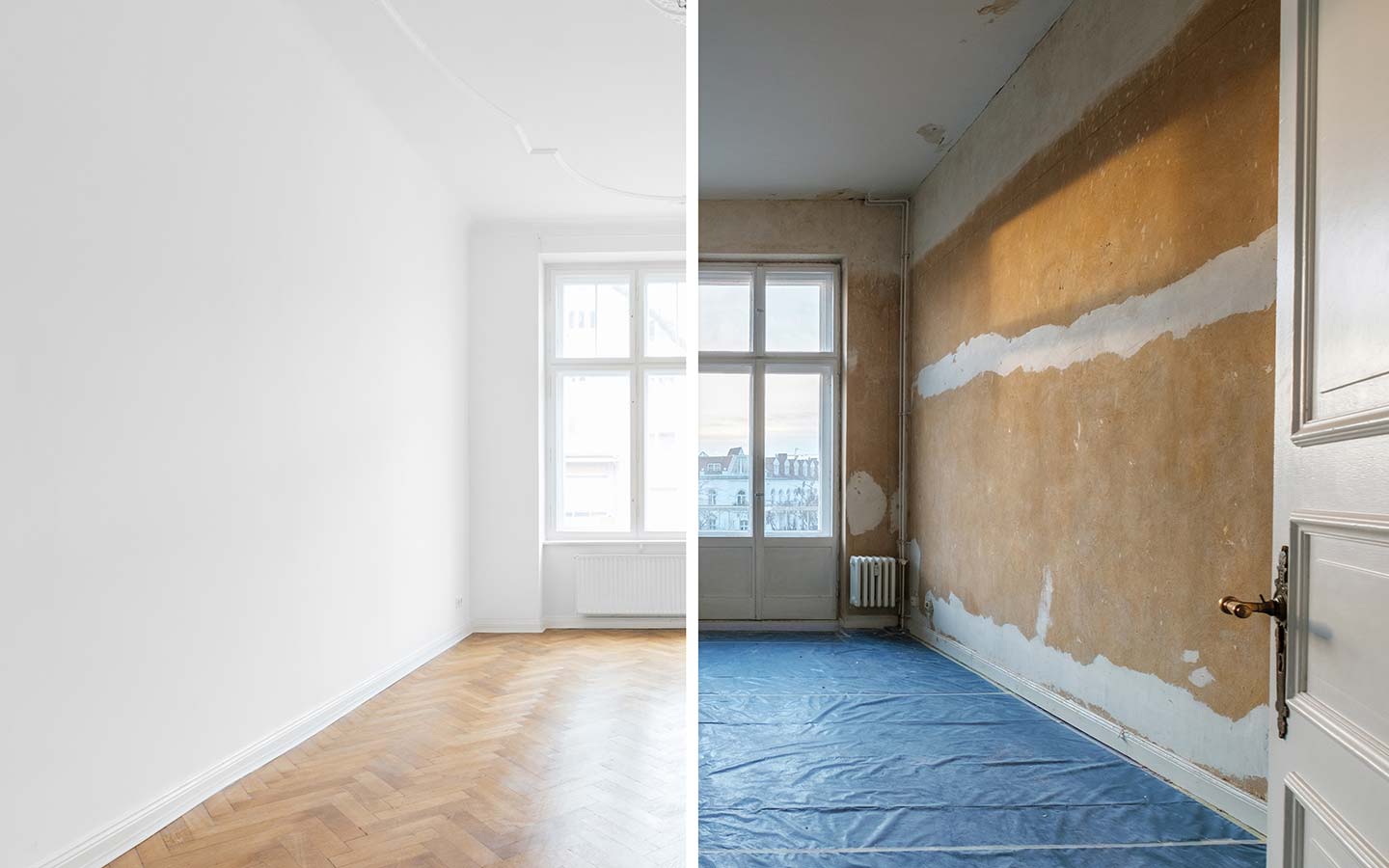 Renovierung Hamburg, vorher und nachher